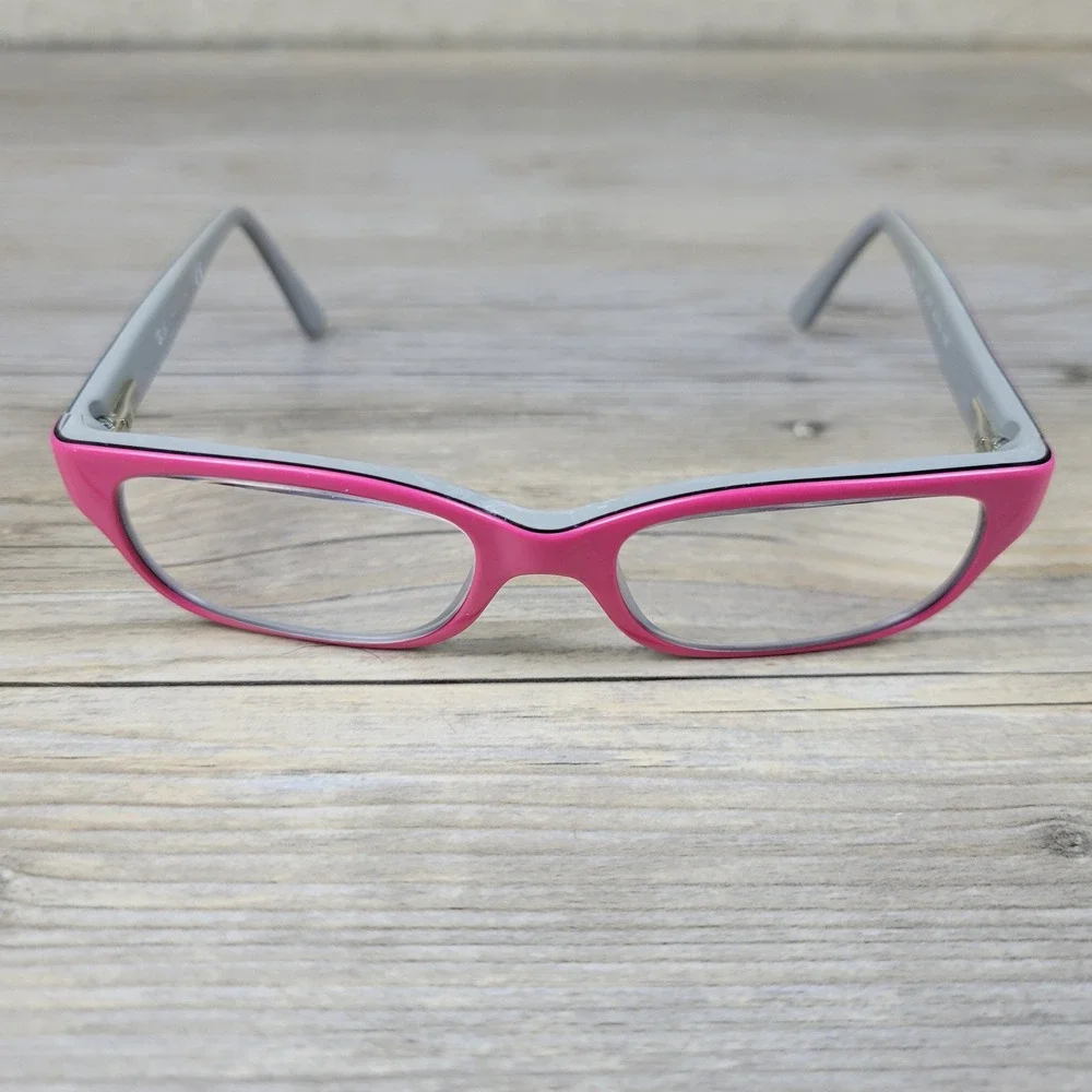 Ray-Ban Eyeglass Frames RB 1527 3575 Pink Gray Rectangular Kids 45-15-125